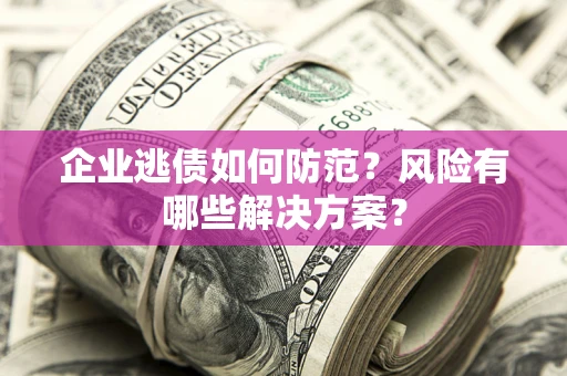 北京企业逃债如何防范？风险有哪些解决方案？