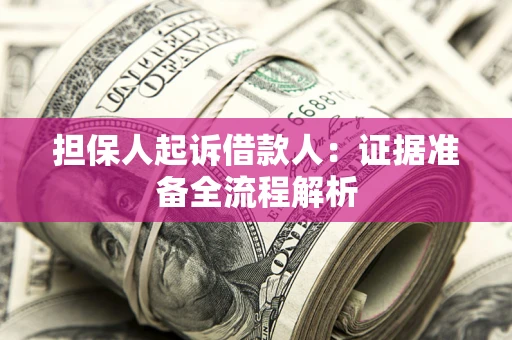 北京担保人起诉借款人：证据准备全流程解析