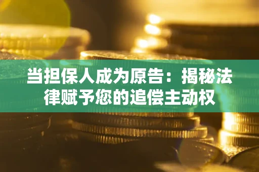北京当担保人成为原告:揭秘法律赋予您的追偿主动权 北京当担保人成为原告:揭秘法律赋予您的追偿主动权